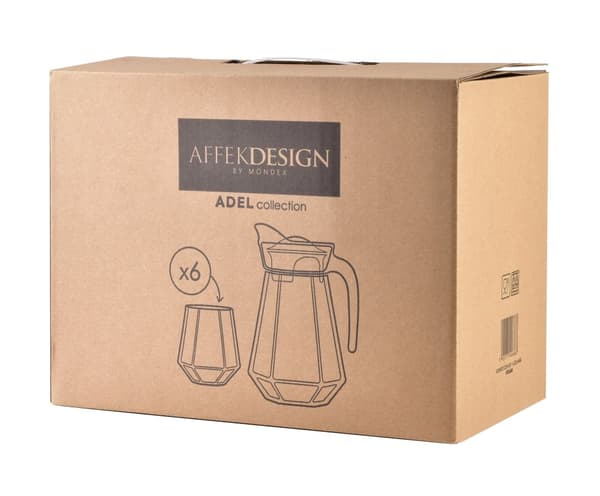 ADEL Set med kanna och 6 glas 1,4L 6x330ml