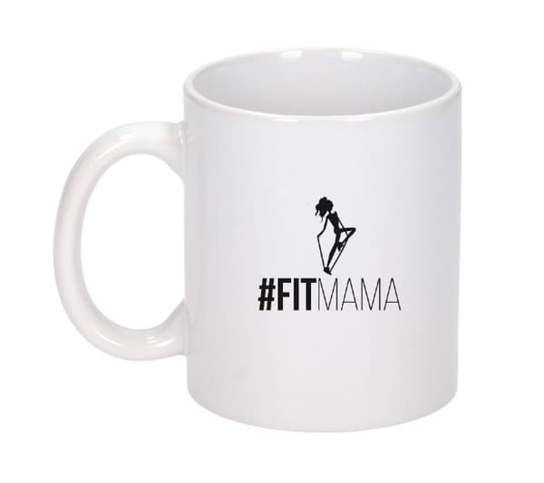 AL-White mugg "#Fitmama" i paketet