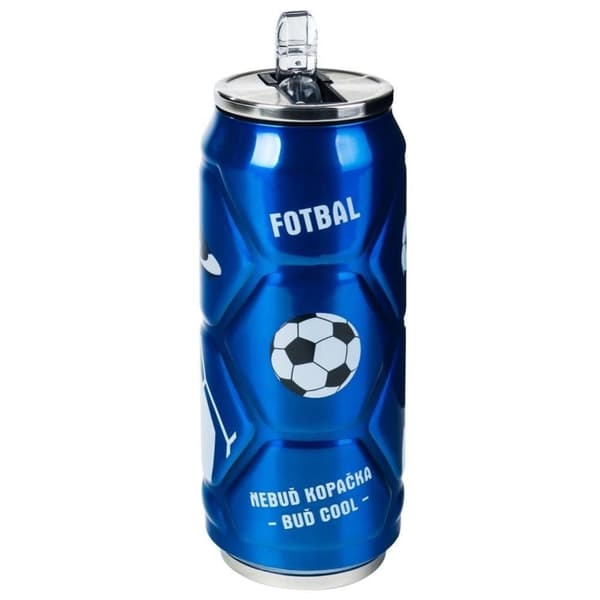Lämpökuki, termospullo, vesipullo, pallo, sininen, CAN, 500 ml