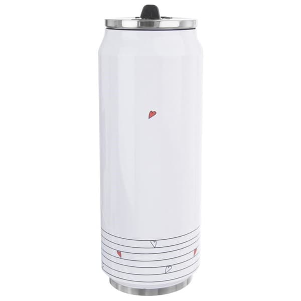Lämpömuki, termospullo, vesipullo, sydämet, sydämet, CAN, 500 ml