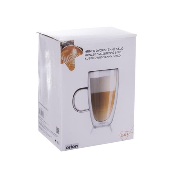 430ML DOBBELT VÆGGET TERMISK GLAS TIL LATTE