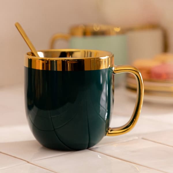Mugg | SINNES | smaragd med sked | 0,28 l | 992821