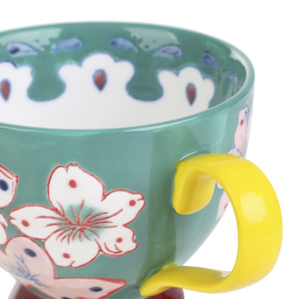 Mugg | SALVA | handmålad turkos | 0,4 l | 886596
