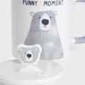 Miniatyrbillede 6 af 11: Krus | BATIS | med grå bamse og porcelænslåg | 0,35 l | 707988