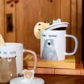 Miniatyrbillede 8 af 11: Krus | BATIS | med grå bamse og porcelænslåg | 0,35 l | 707988