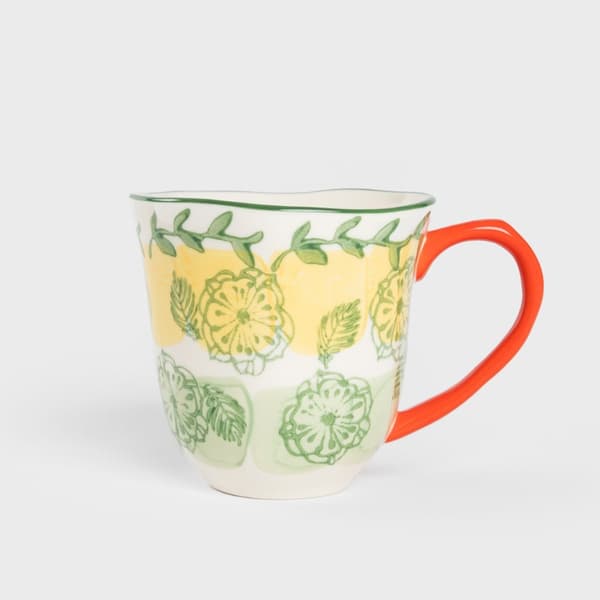 Krus | SHILLA | håndmalet med orange øre | 0,35 l | 735448