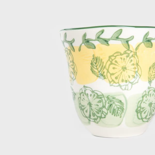 Krus | SHILLA | håndmalet med orange øre | 0,35 l | 735448