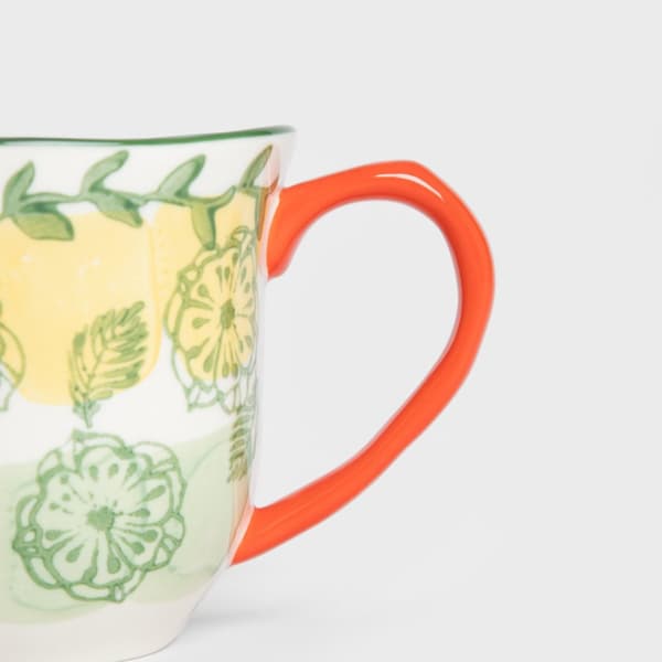 Krus | SHILLA | håndmalet med orange øre | 0,35 l | 735448
