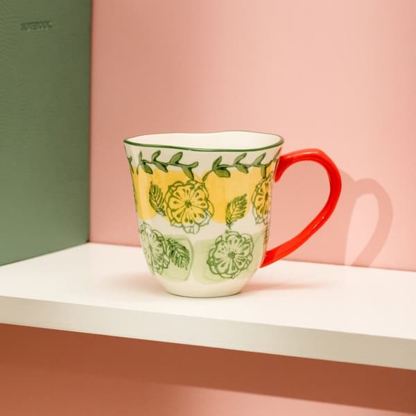 Mugg | SHILLA | handmålad med orange öra | 0,35 l | 735448