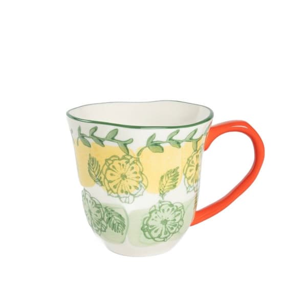 Krus | SHILLA | håndmalet med orange øre | 0,35 l | 735448