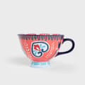 Miniatyrbild 3 av 8: Mugg | SHILLA | handmålad med marinblå öra | 0,4 l | 735424