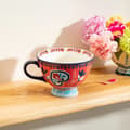 Miniatyrbild 7 av 8: Mugg | SHILLA | handmålad med marinblå öra | 0,4 l | 735424