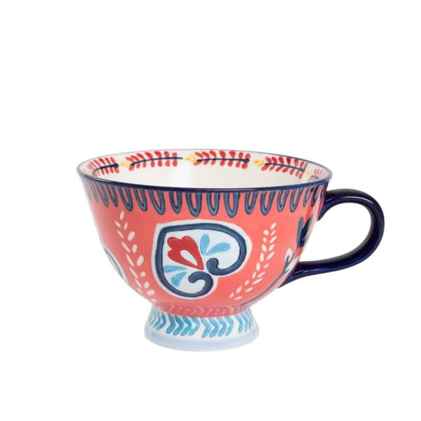 Mugg | SHILLA | handmålad med marinblå öra | 0,4 l | 735424