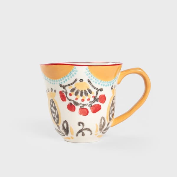Krus | SHILLA | håndmalet med gult øre | 0,35 l | 735455