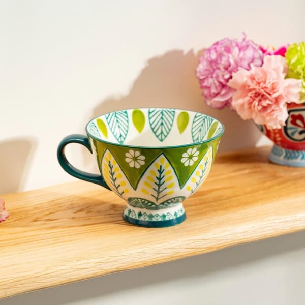 Mugg | SHILLA | handmålad med turkos öra | 0,4 l | 735400