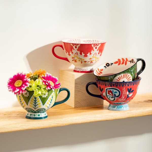 Mugg | SHILLA | handmålad med turkos öra | 0,4 l | 735400