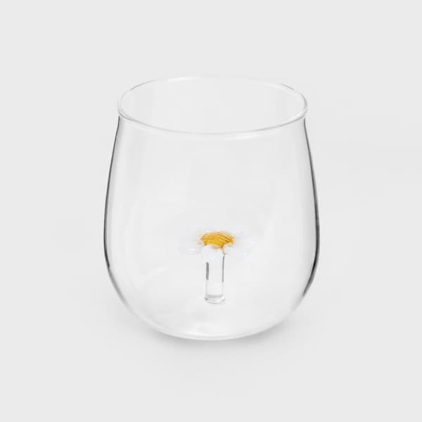 CAMPO glas med marguerit indeni 0,4 l
