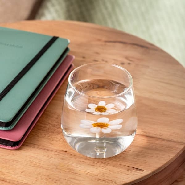 CAMPO glas med marguerit indeni 0,4 l