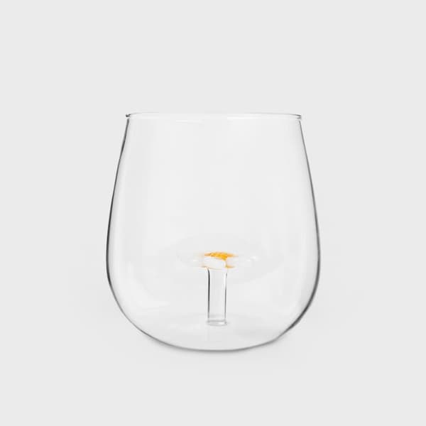 CAMPO glas med marguerit indeni 0,4 l