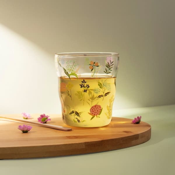 Glas | FIORA | med blomsterprint | 0,35 l | 728723