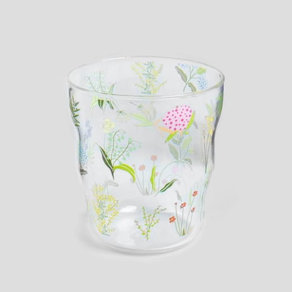 Glas | FIORA | med blomsterprint | 0,35 l | 728723
