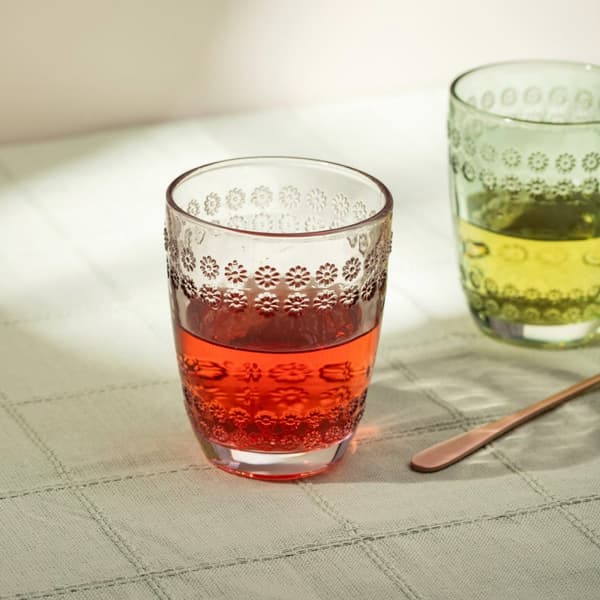 Lasi | ERBA | pinkki koristeilla | 0,27 l | 732249