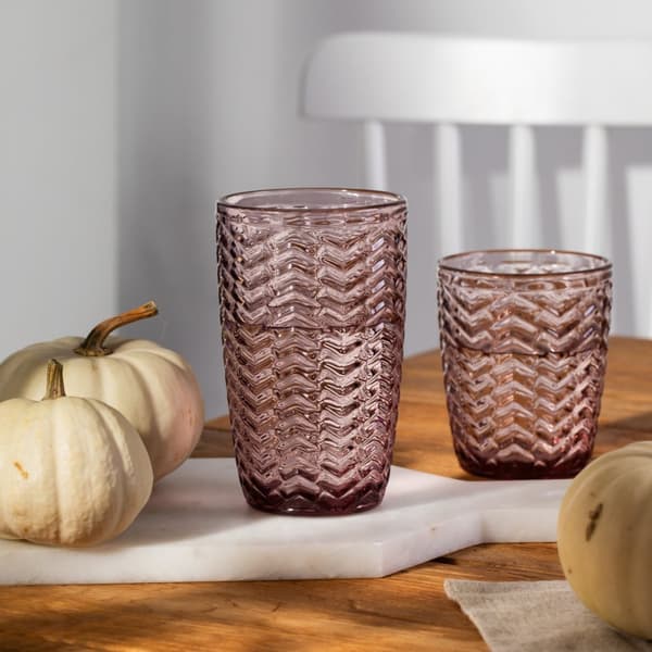 Glassæt | LUNNIS | høj pink, 4 stk. | 0,35 l | 721489