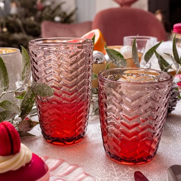 Glassæt | LUNNIS | høj pink, 4 stk. | 0,35 l | 721489