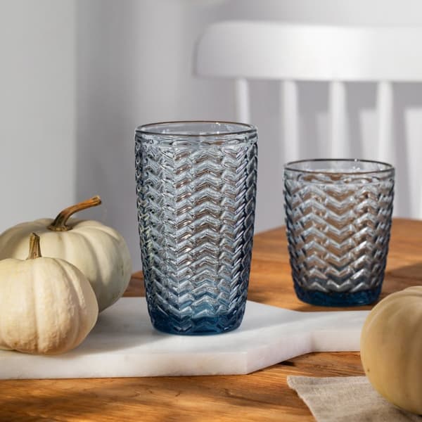 Glassæt | LUNNIS | høj blå, 4 stk. | 0,35 l | 721427