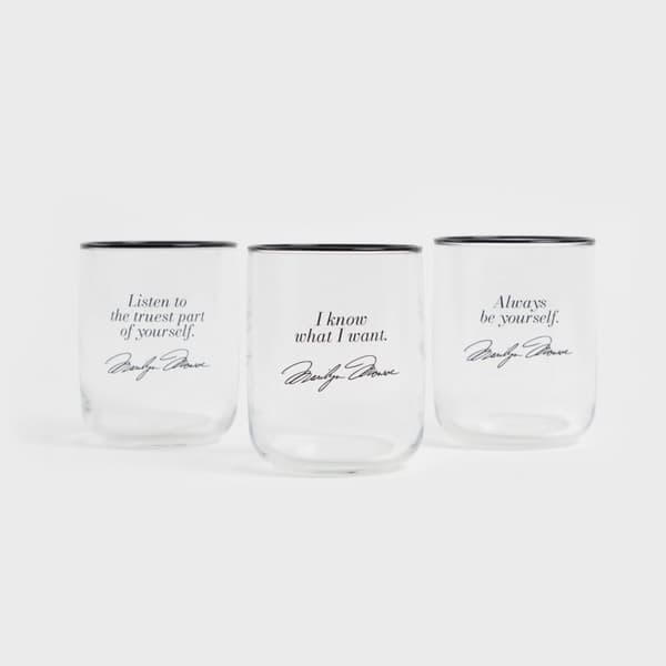 Glas | MONROE KARNEVAL | Set med 3 glas med text | 0,31 l | 724459