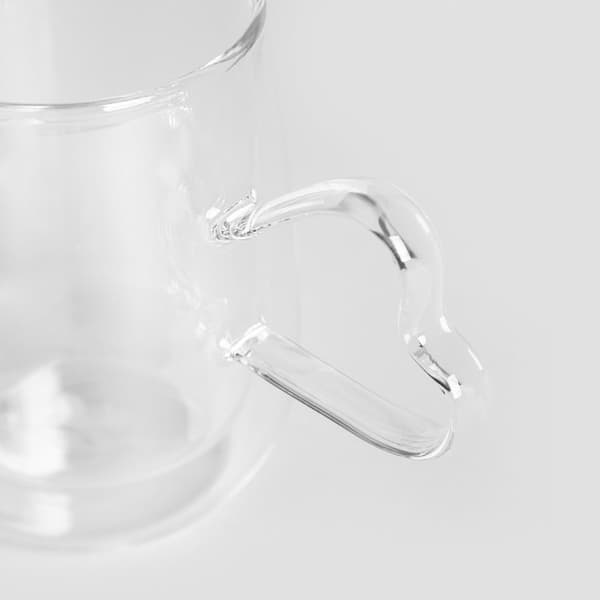 Glas | ZEMRA | dubbelväggigt glas med hjärthandtag | 0,45 l | 724480