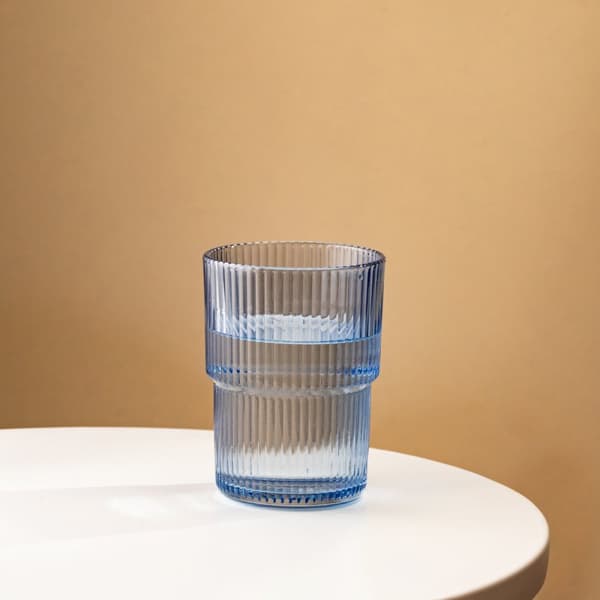 Glas | LYNN | rillet blå | 0,43 l | 739057