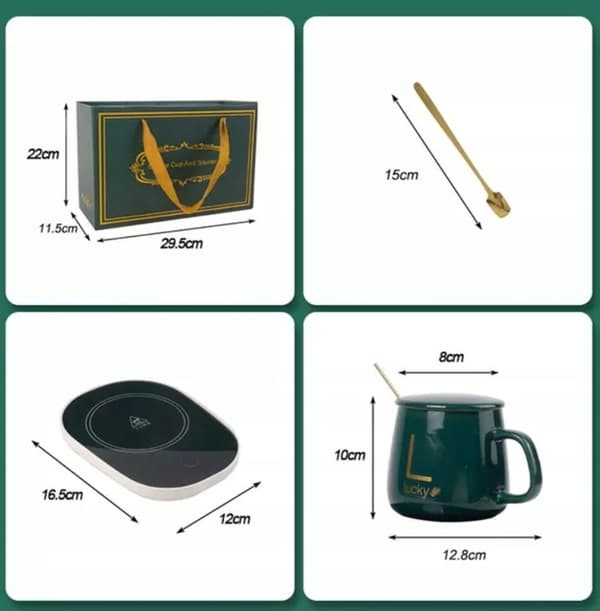 KAFFE TE VÄRMARE SET MUG SKED Julklapp