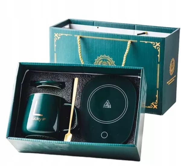 KAFFE TE VÄRMARE SET MUG SKED Julklapp