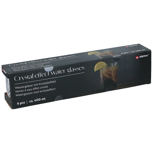 Vandglas 400 ml - 6-pak i klart glas