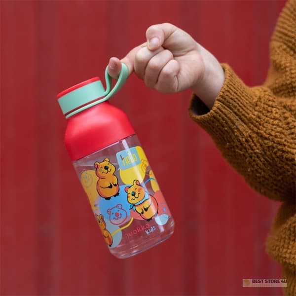 Quokka Ice Kids hihnalla - Tritan-juomapullo 430 ml hihnalla (Happy Quokka)