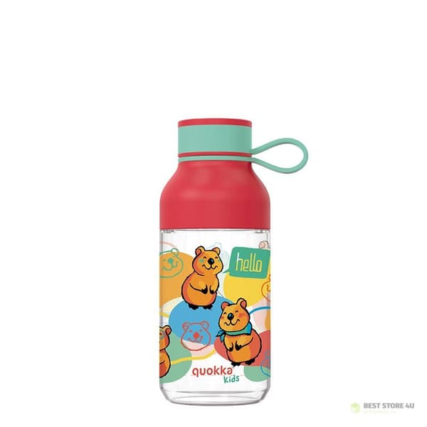 Quokka Ice Kids hihnalla - Tritan-juomapullo 430 ml hihnalla (Happy Quokka)