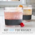 Pikkukuva 4 / 9: HOST Freeze Cooling Cups for Whiskey, Bourbon, and Scotch, Freezer Gel Chiller Double Wall Tumblers 9 oz (266ml), Set of 2, Grey