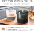 Pikkukuva 2 / 9: HOST Freeze Cooling Cups for Whiskey, Bourbon, and Scotch, Freezer Gel Chiller Double Wall Tumblers 9 oz (266ml), Set of 2, Grey