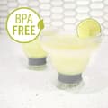 Miniatyrbild 5 av 8: HOST Freeze Stemless Margarita Plastic Glass Insulated Gel Chiller, Double Wall Frozen Cocktail, 12 oz. (355ml), Set of 2 Cups, Green