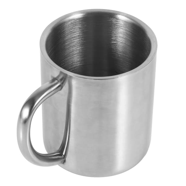 Bærbar studerende rustfrit stål dobbeltvægskrus rejse camping kaffe te mælkekop holdbar