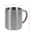 Miniatyrbillede 7 af 11: Bærbar studerende rustfrit stål dobbeltvægskrus rejse camping kaffe te mælkekop holdbar