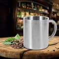 Miniatyrbillede 11 af 11: Bærbar studerende rustfrit stål dobbeltvægskrus rejse camping kaffe te mælkekop holdbar