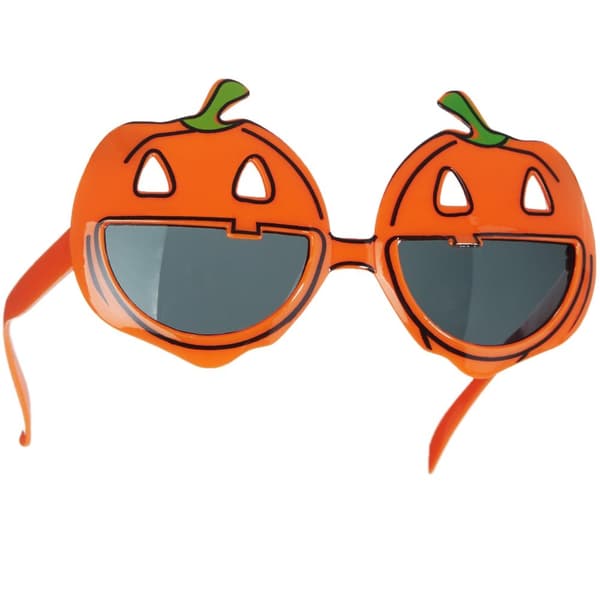 Halloween roliga glasögon skrattande pumpor - orange