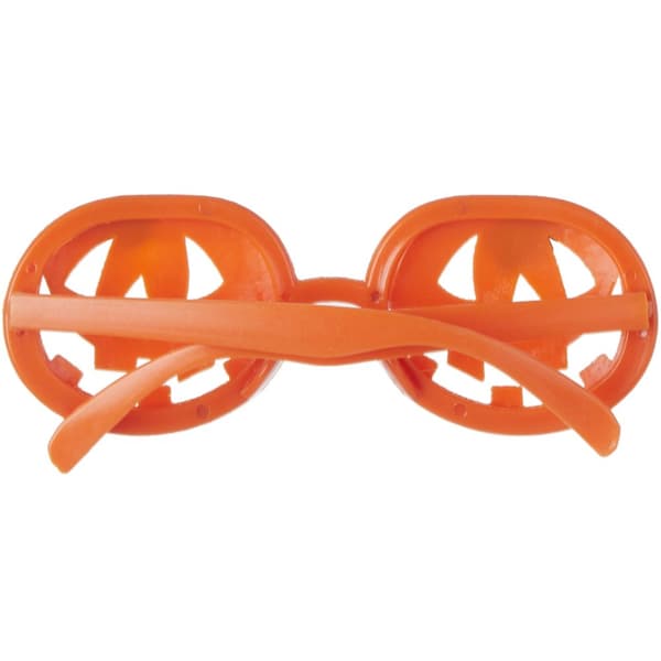 Halloween sjove briller med glimtende græskar - orange