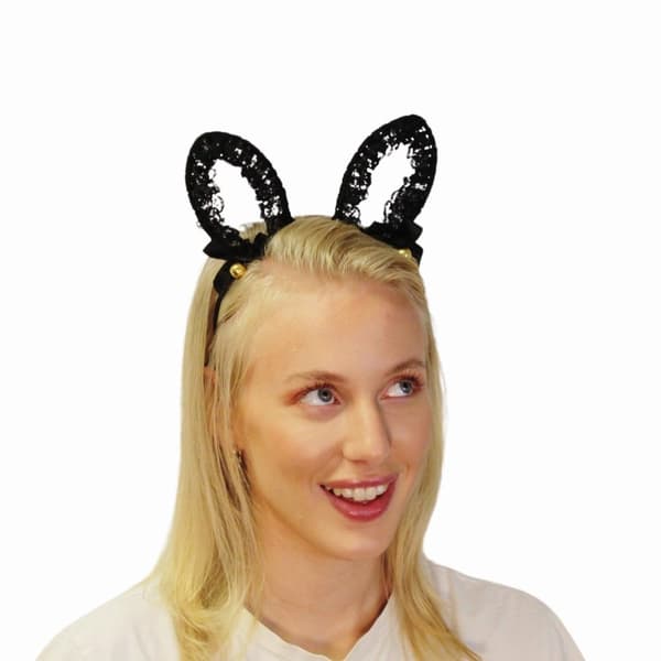Pupun korvat pitsillä pukeutumiseen flirttailevaan tiararoolipeliin halloween-jingle-juhliin