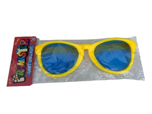 Partybriller enorme briller gule kjempestore maskerade fest