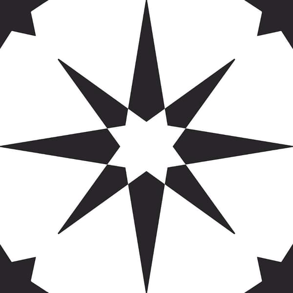 Fine Decor Floorpops Altair Floor Tiles (Pack of 10) Black/White One Size