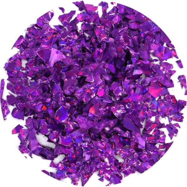 Nail Glitter - Flakes / Mylar - Lilla - 8ml - Glitter