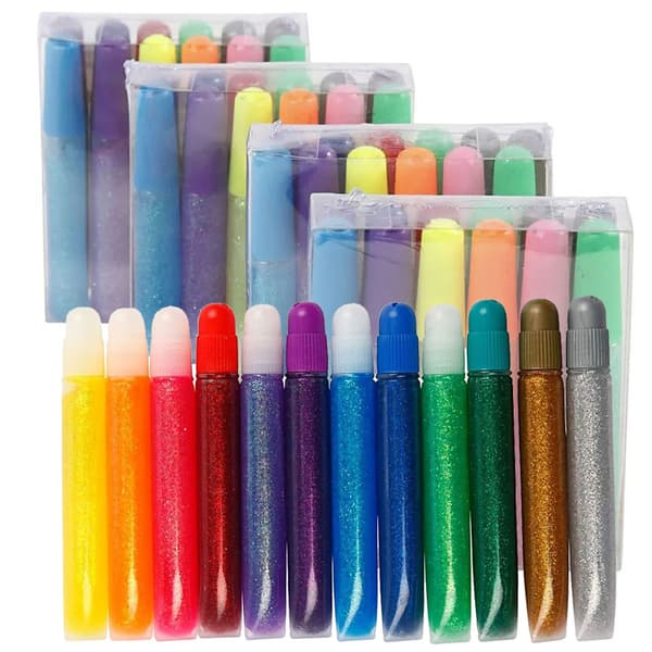 Storpack Glitterlim 60 st - 12 Mixade färger